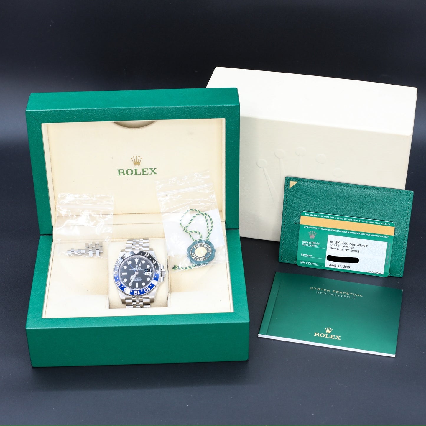 Rolex GMT Master II Batgirl 2019 Complete set - 126710BLNR