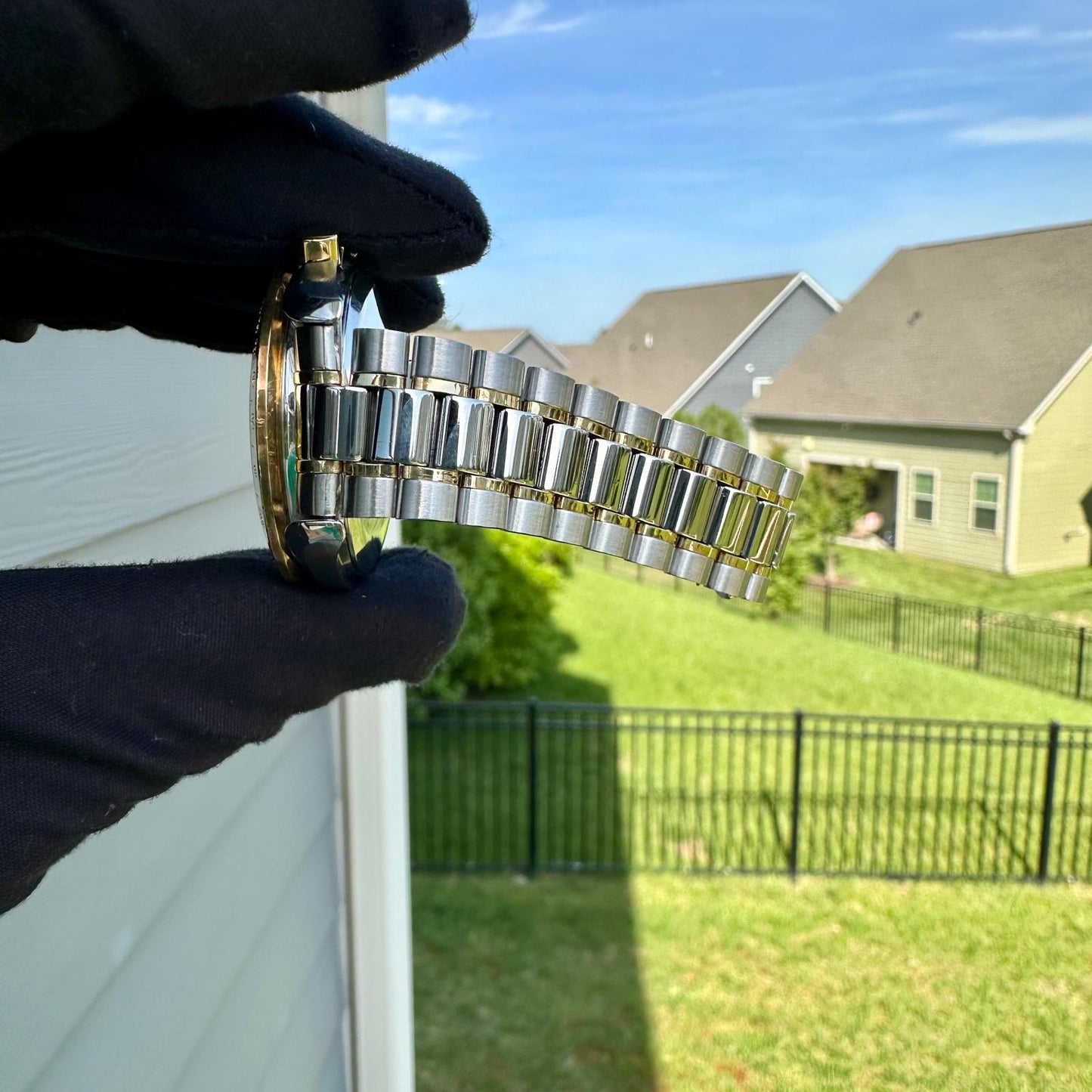 Omega Triple Calendar Two-Tone Blue Dial Watch Only - 3321.80