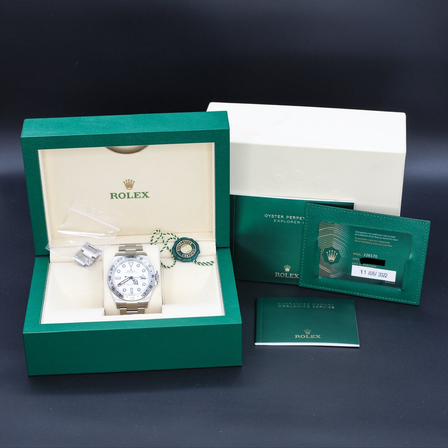 Rolex Explorer II White Dial Full Set - 226570