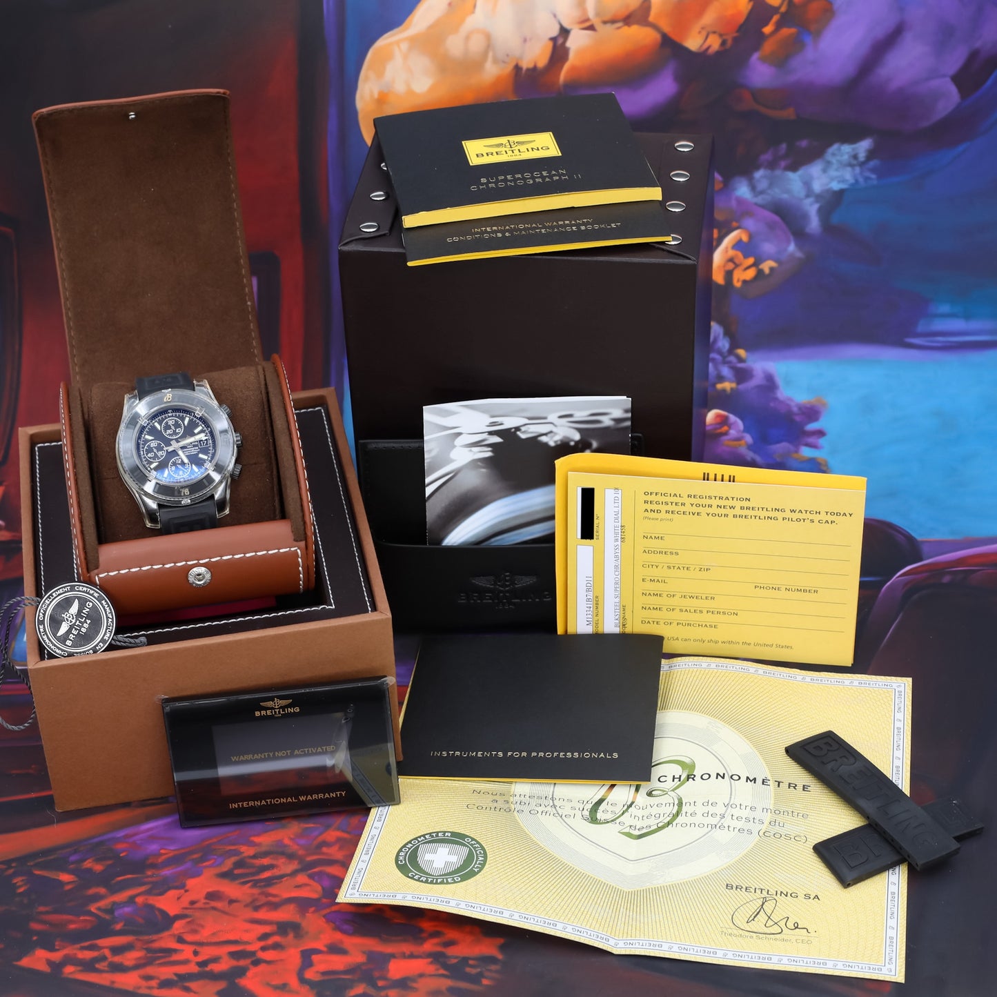 Breitling Superocean II Black PVD Special Edition Complete - M13341