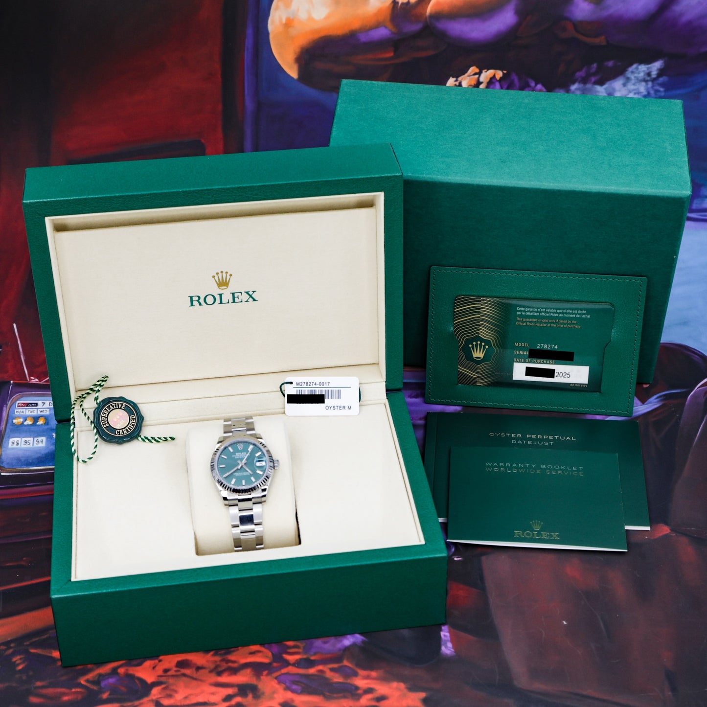 Rolex Datejust 31 Green 2025 Complete - 278274