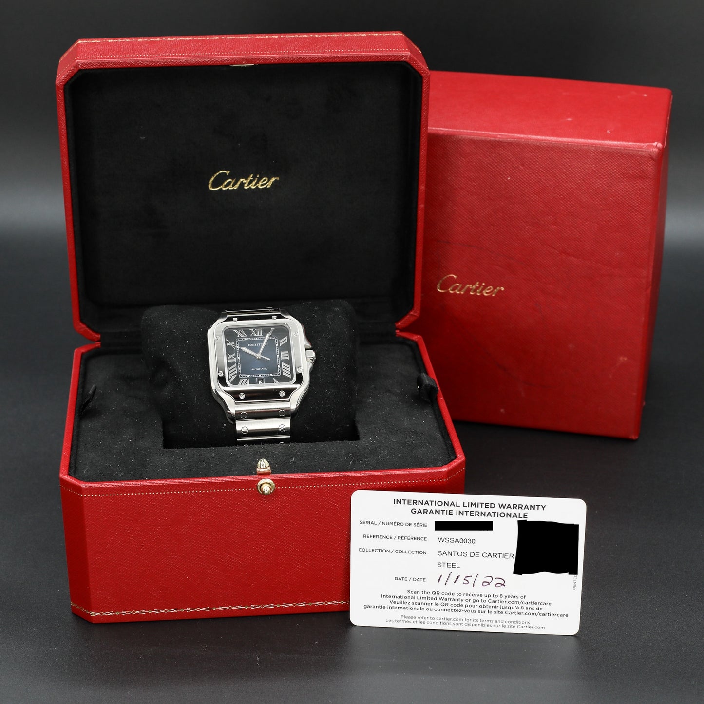 Cartier Santos Large Blue Dial 40mm Automatic 2022 - WSSA0030