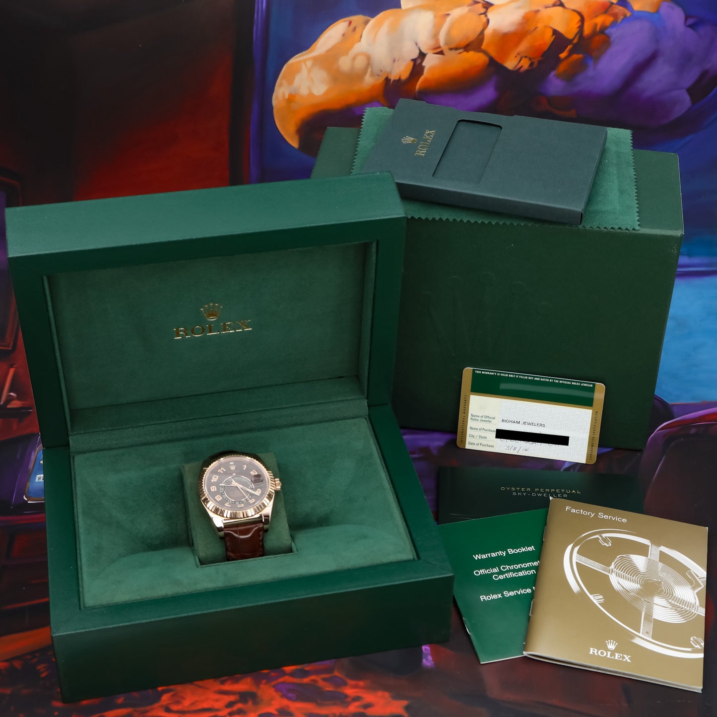 Rolex Skydweller Chocolate Complete - 326135