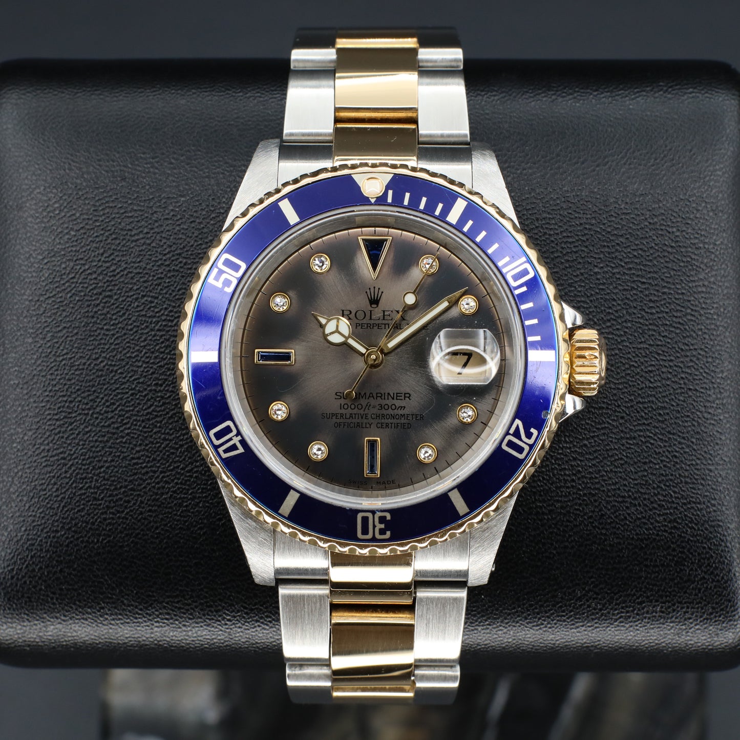 Rolex Submariner Bluesy Serti Dial Watch Only - 16613