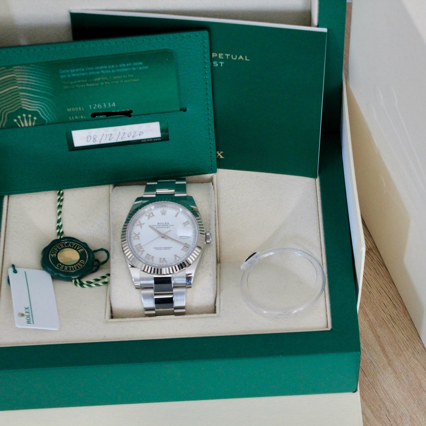 Rolex Datejust White Roman - 126334