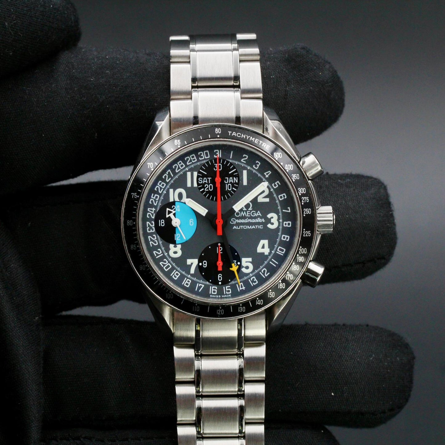 Omega Speedmaster Triple Date Steel Fair 39mm Automatic Watch only - 3520.53