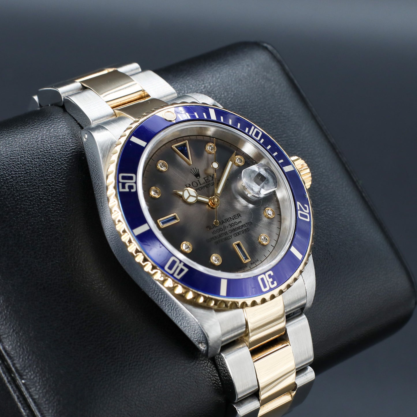 Rolex Submariner Bluesy Serti Dial Watch Only - 16613