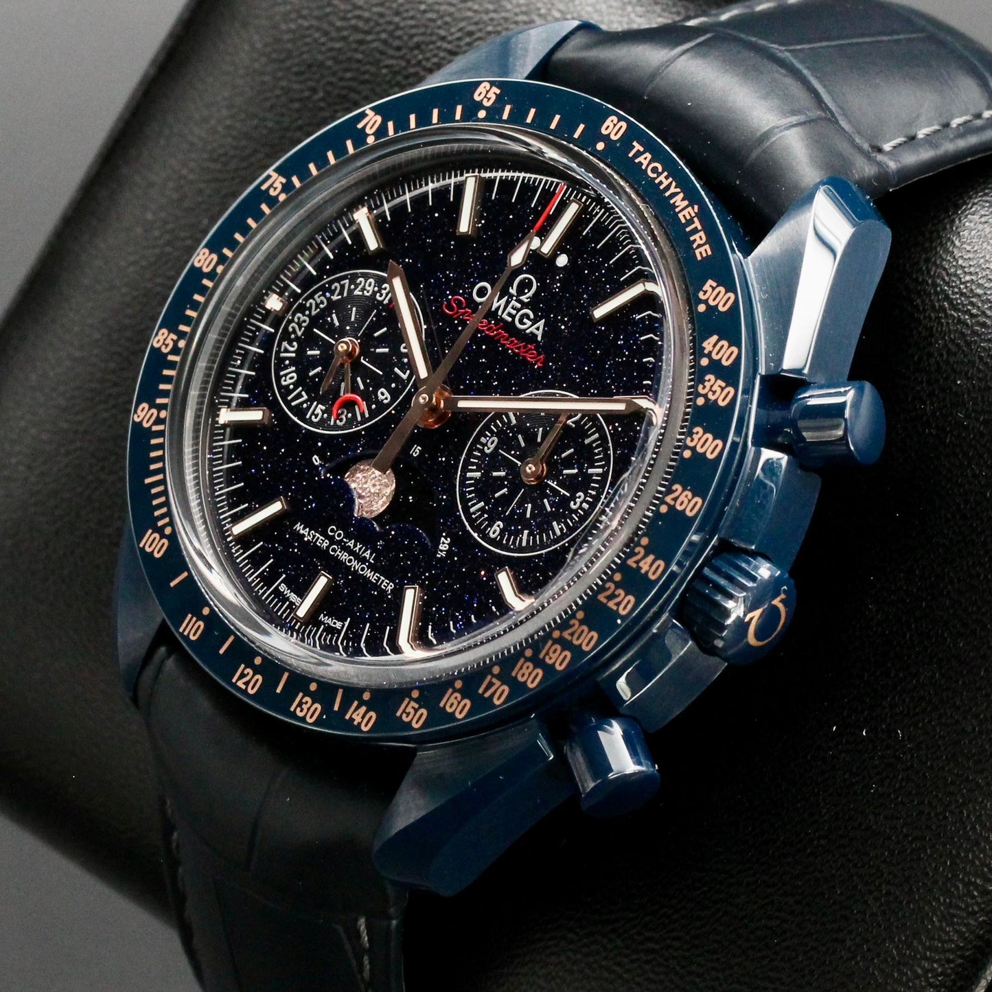 Omega Speedmaster Blue Side of the Moon 2025 Complete set - 304.93.44.52.03.002