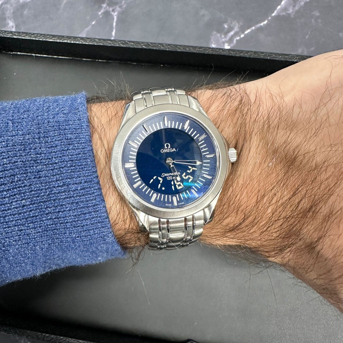 Omega Seamaster 120M Multifunction Digital Blue Dial - 2521.81.00