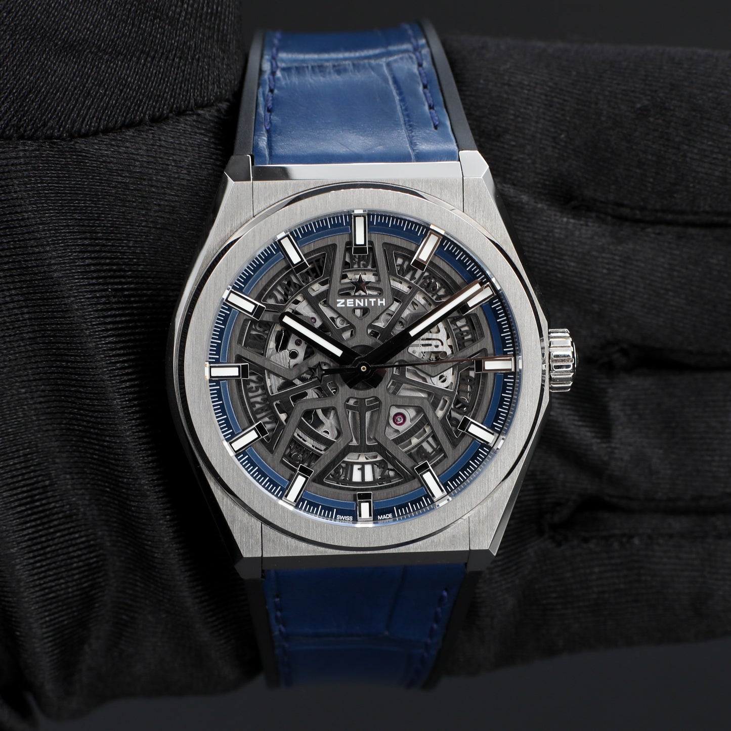 Zenith Defy Classic Skeleton Titanium/Blue Leather 2021 - 95.9000.670/78.R584