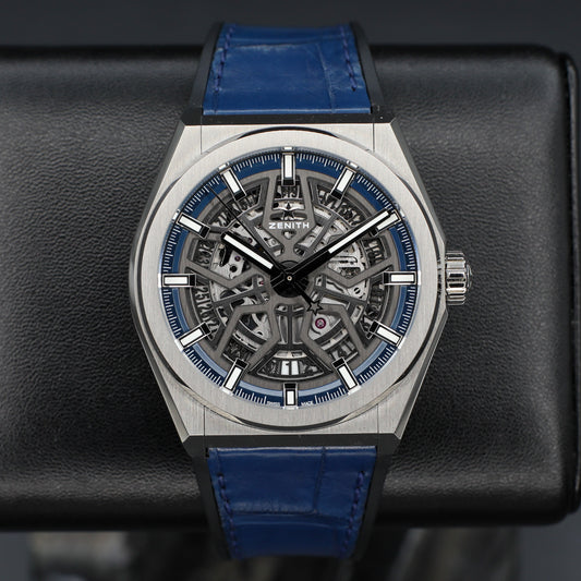 Zenith Defy Classic Skeleton Titanium/Blue Leather 2021 - 95.9000.670/78.R584
