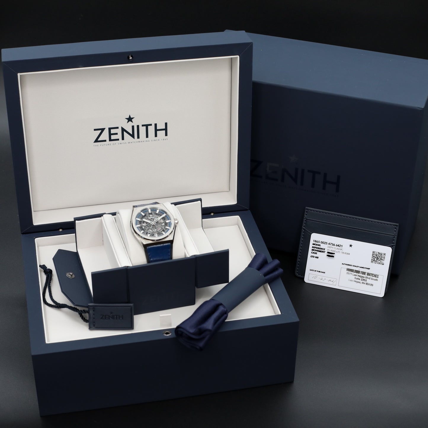 Zenith Defy Classic Skeleton Titanium/Blue Leather 2021 - 95.9000.670/78.R584