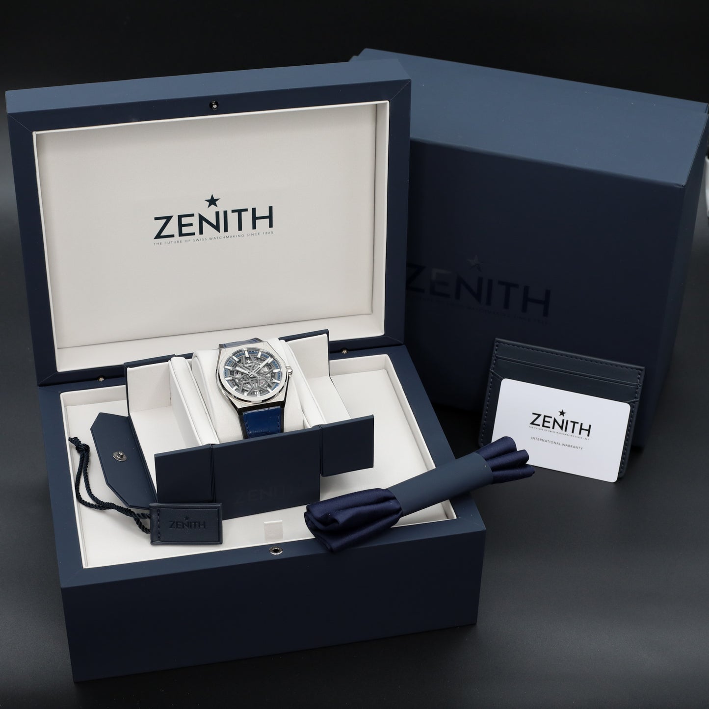 Zenith Defy Classic Skeleton Titanium/Blue Leather 2021 - 95.9000.670/78.R584