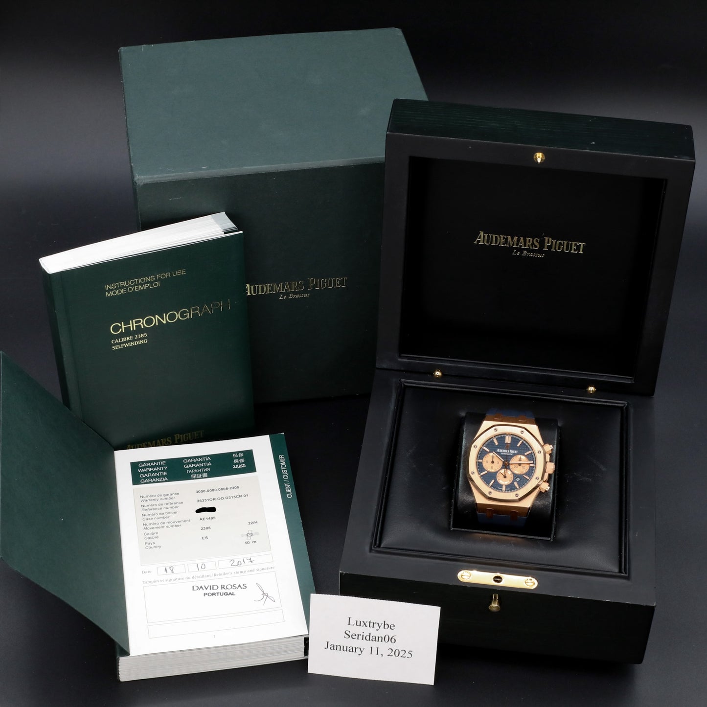 Audemars Piguet Royal Oak Chrono 41 Rose Gold Blue Dial - 26331OR