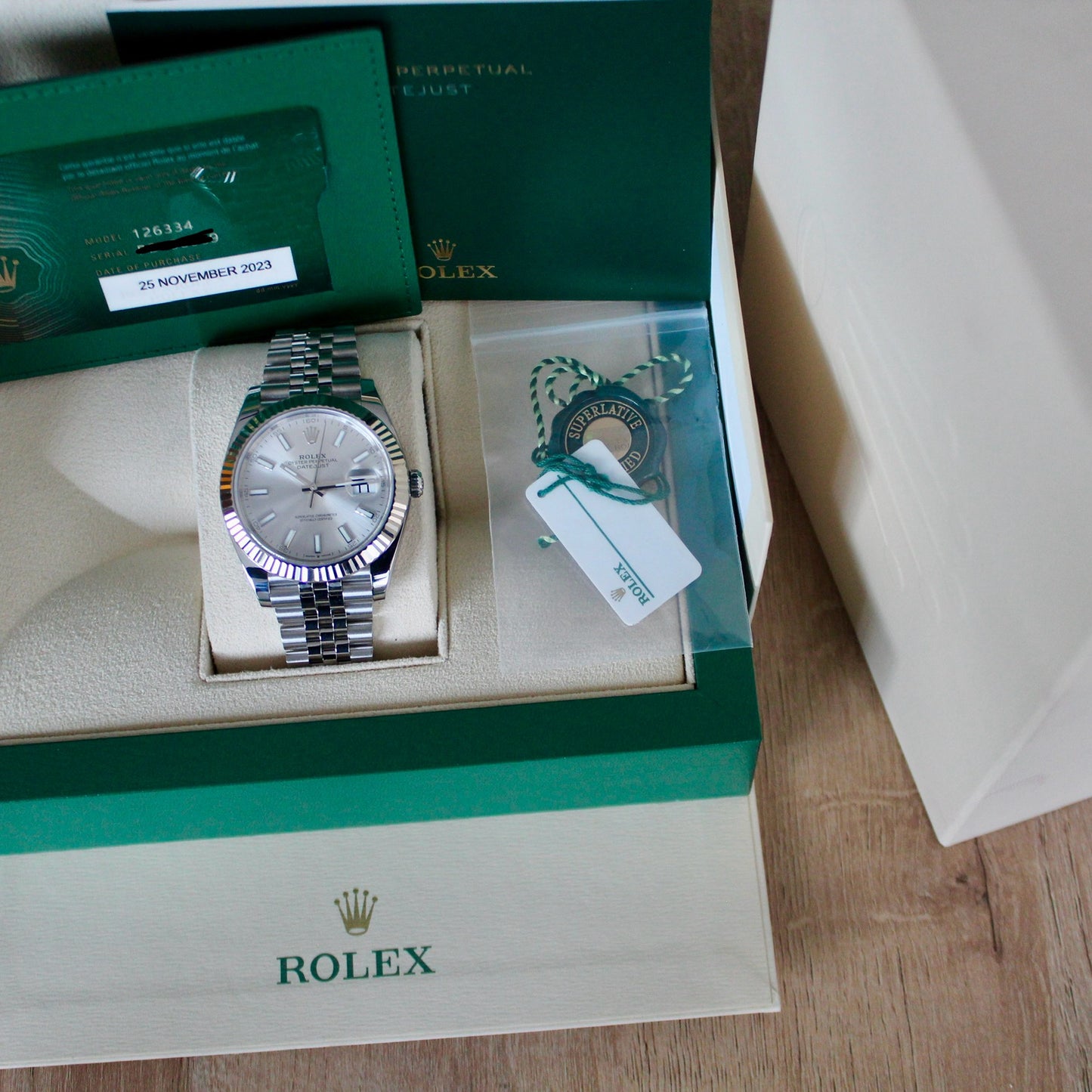 Rolex Datejust Silver Dial Jubilee 41mm - 126334
