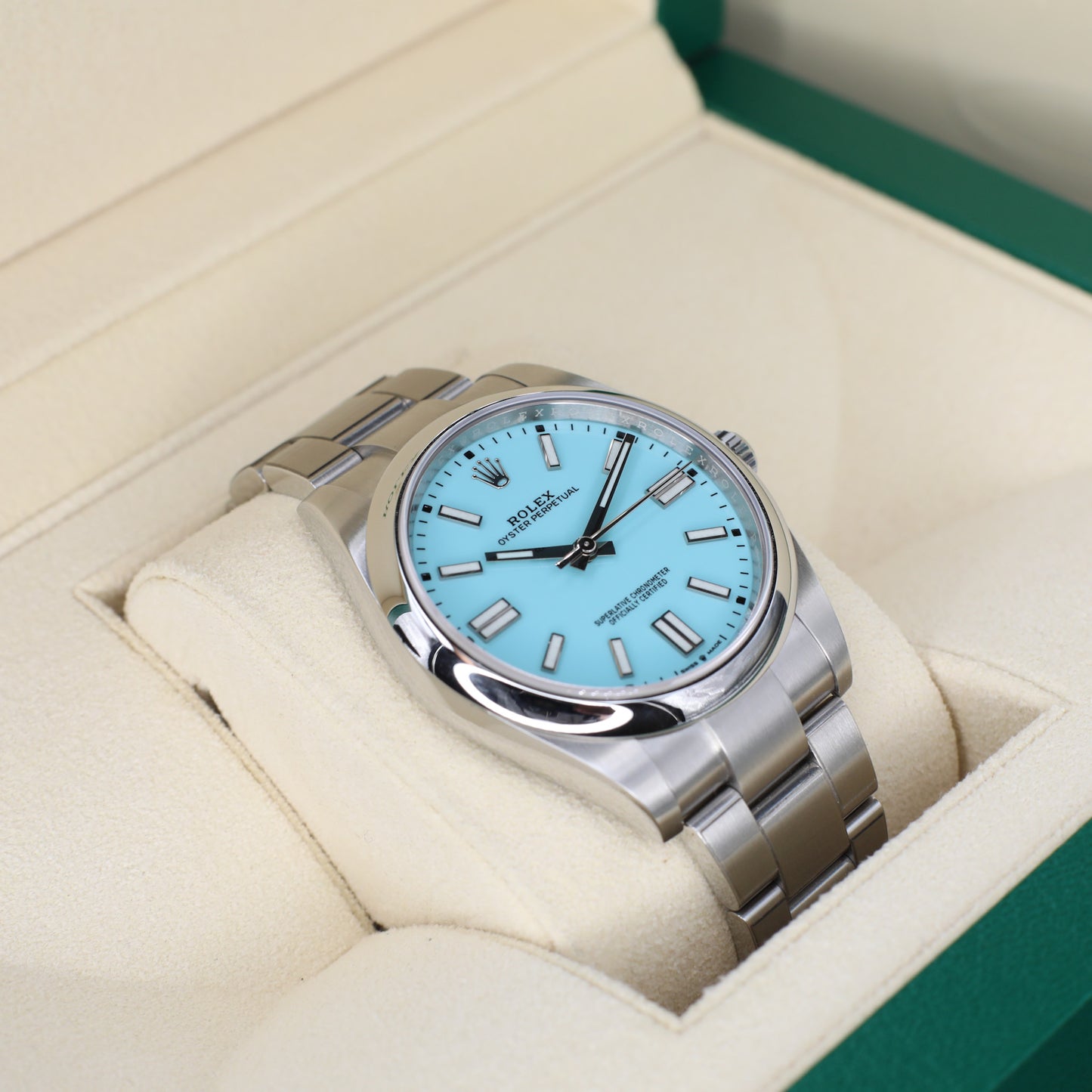 Rolex Oyster Perpetual Tiffany Dial 41 2022 Complete - 124300