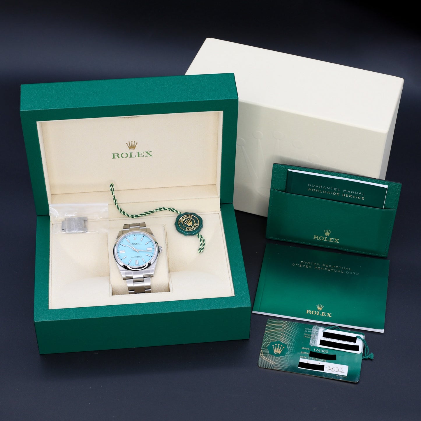 Rolex Oyster Perpetual Tiffany Dial 41 2022 Complete - 124300