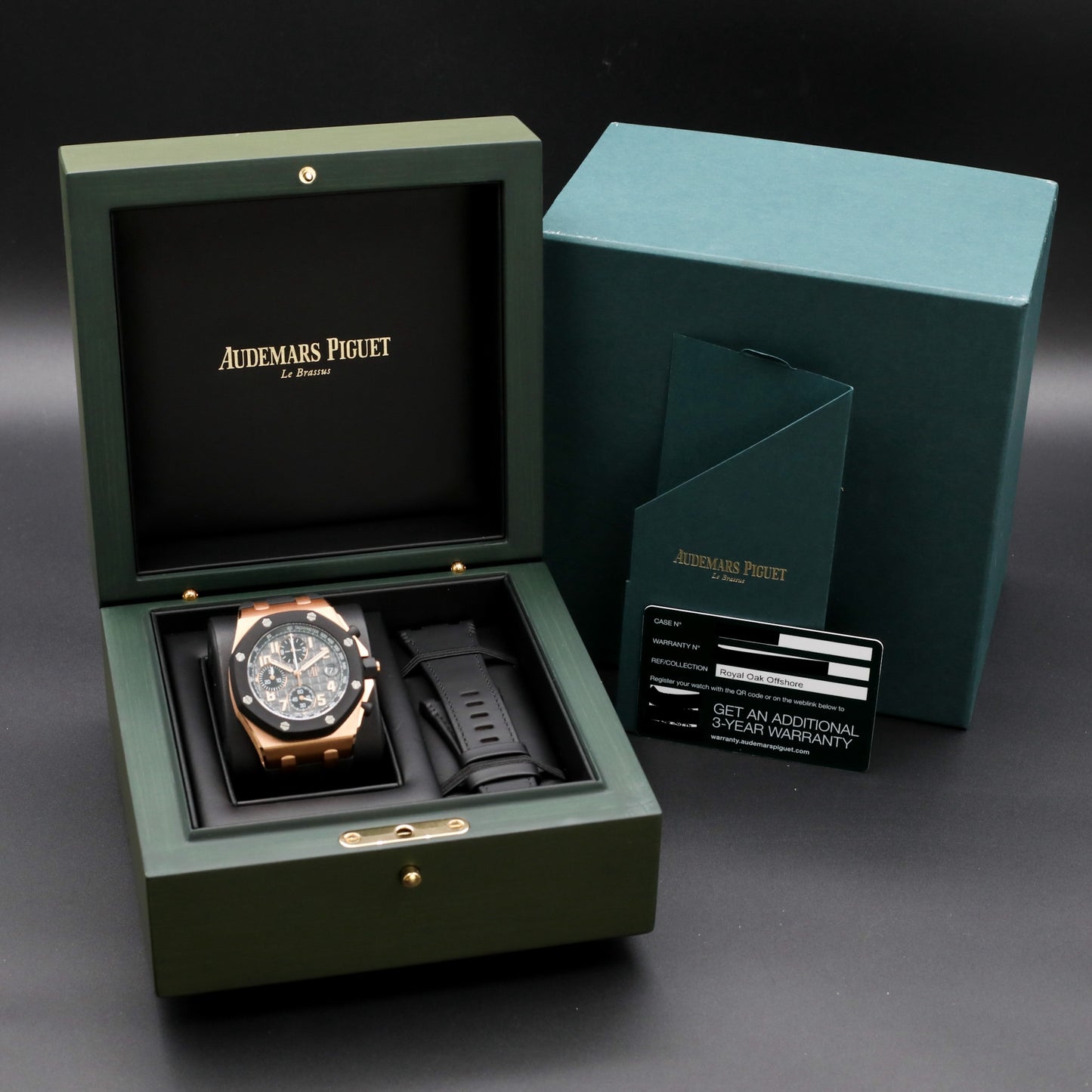 Audemars Piguet Royal Oak Offshore Rubber Clad Rose Gold 2025 Complete Set - 26238OK.OO.A002CA.01