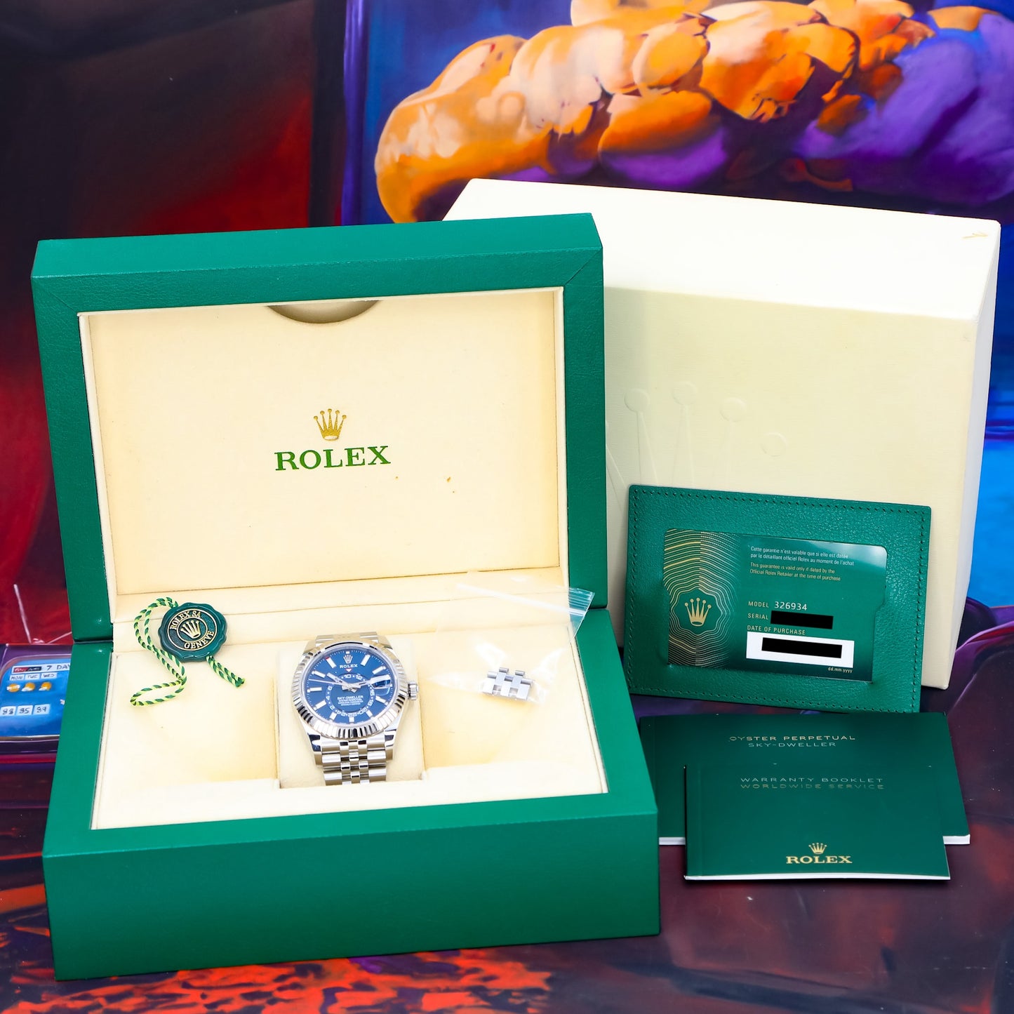 Rolex Sky-Dweller Blue Dial Jubilee 2022 Complete - 326934