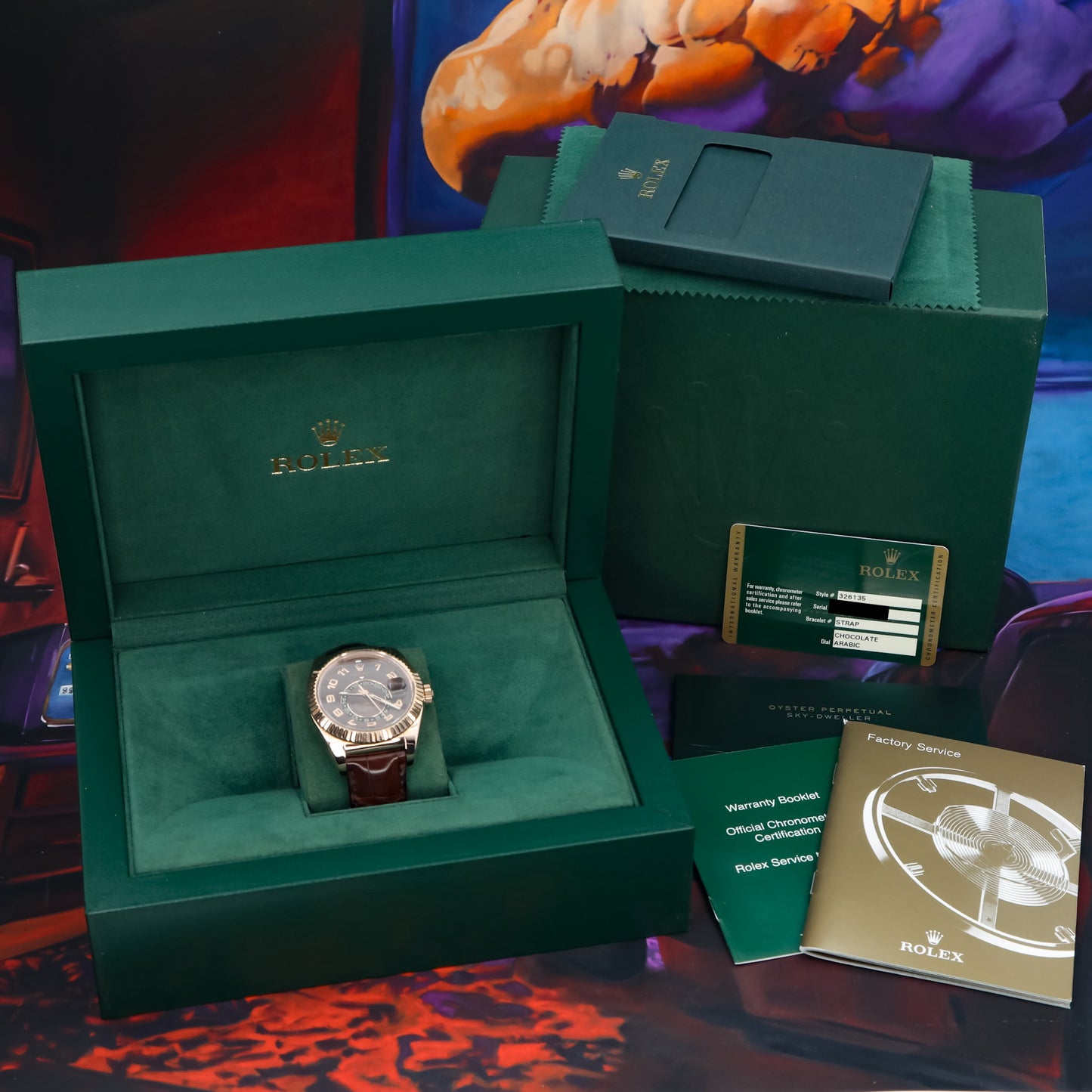 Rolex Skydweller Chocolate Complete - 326135