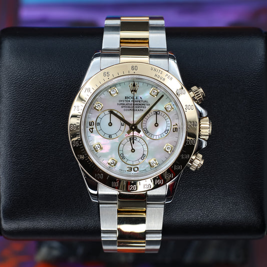 Rolex Daytona Mother Of Pearl Diamond Two Tone - 116523
