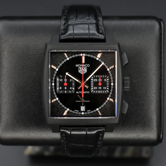TAG Heuer Monaco "Dark Lord" Black Dial 39mm Automatic - CBL2180.FC6497