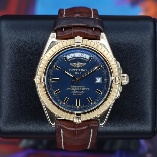 Breitling Windrider Headwind Daydate Blue Dial - K45355