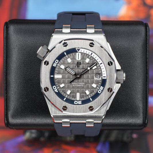 Audemars Piguet Royal Oak Offshore Diver Steel Slate Grey Dial 2024 Complete - 15720ST