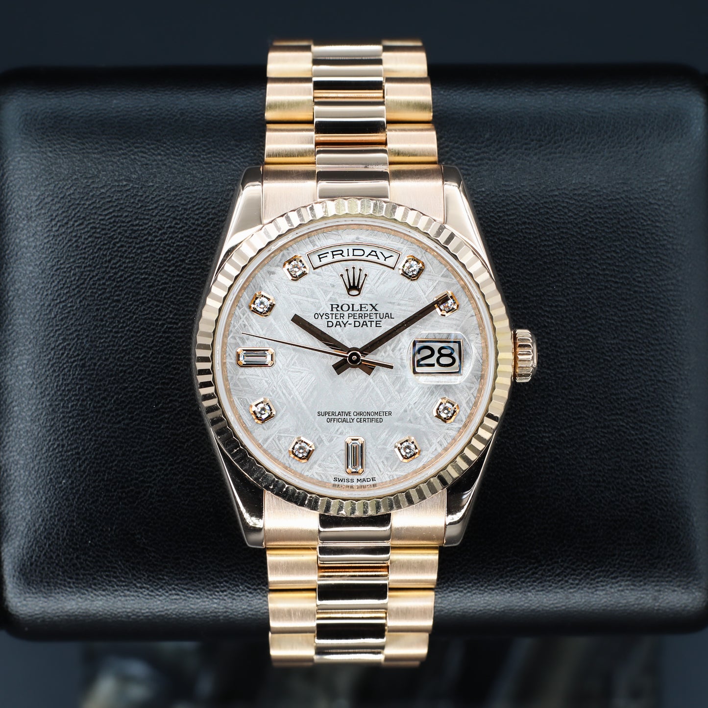 Rolex Day-Date 36mm 118235 – Meteorite Dial, Rose Gold President