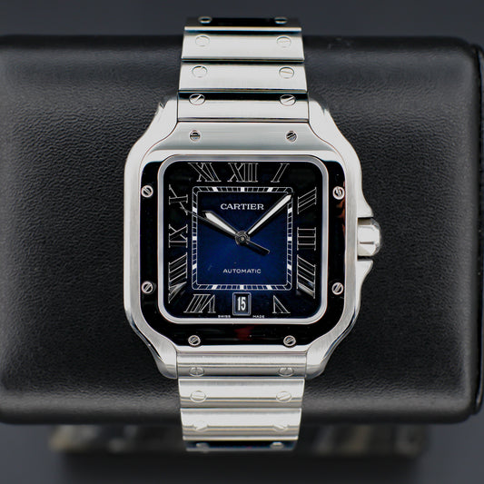 Cartier Santos Large Blue Dial 40mm Automatic 2022 - WSSA0030
