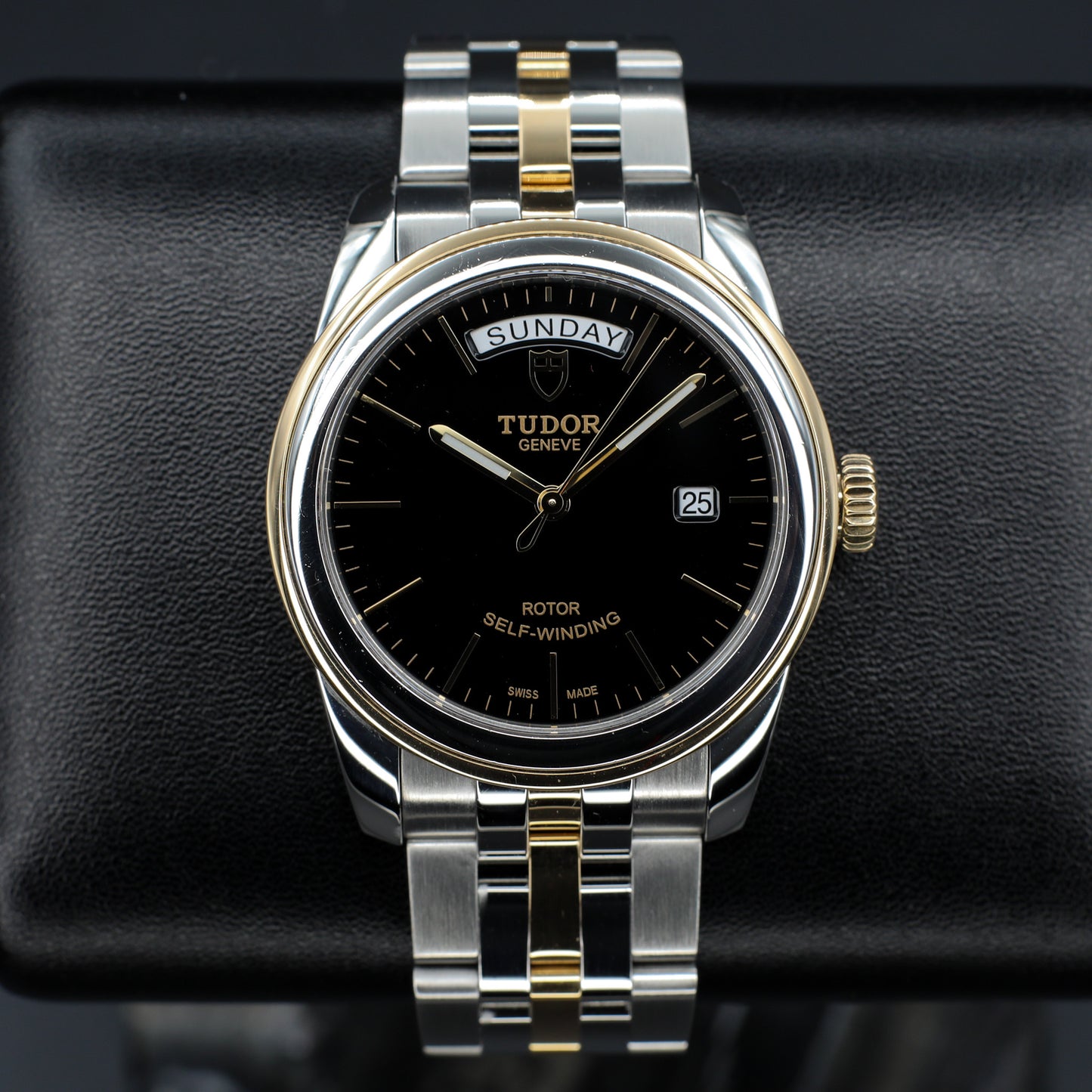 Tudor Glamour Date 2 Tone Black Dial - 56003