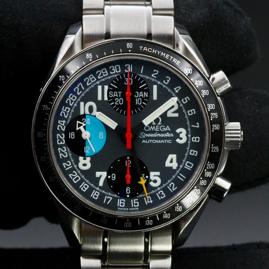 Omega Speedmaster Triple Date Steel Fair 39mm Automatic Watch only - 3520.53