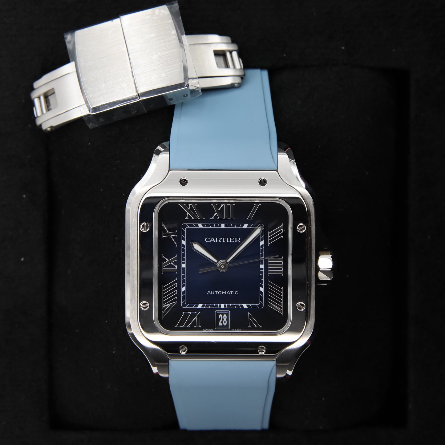 Cartier Santos Blue 2025 Complete - WSSA0071
