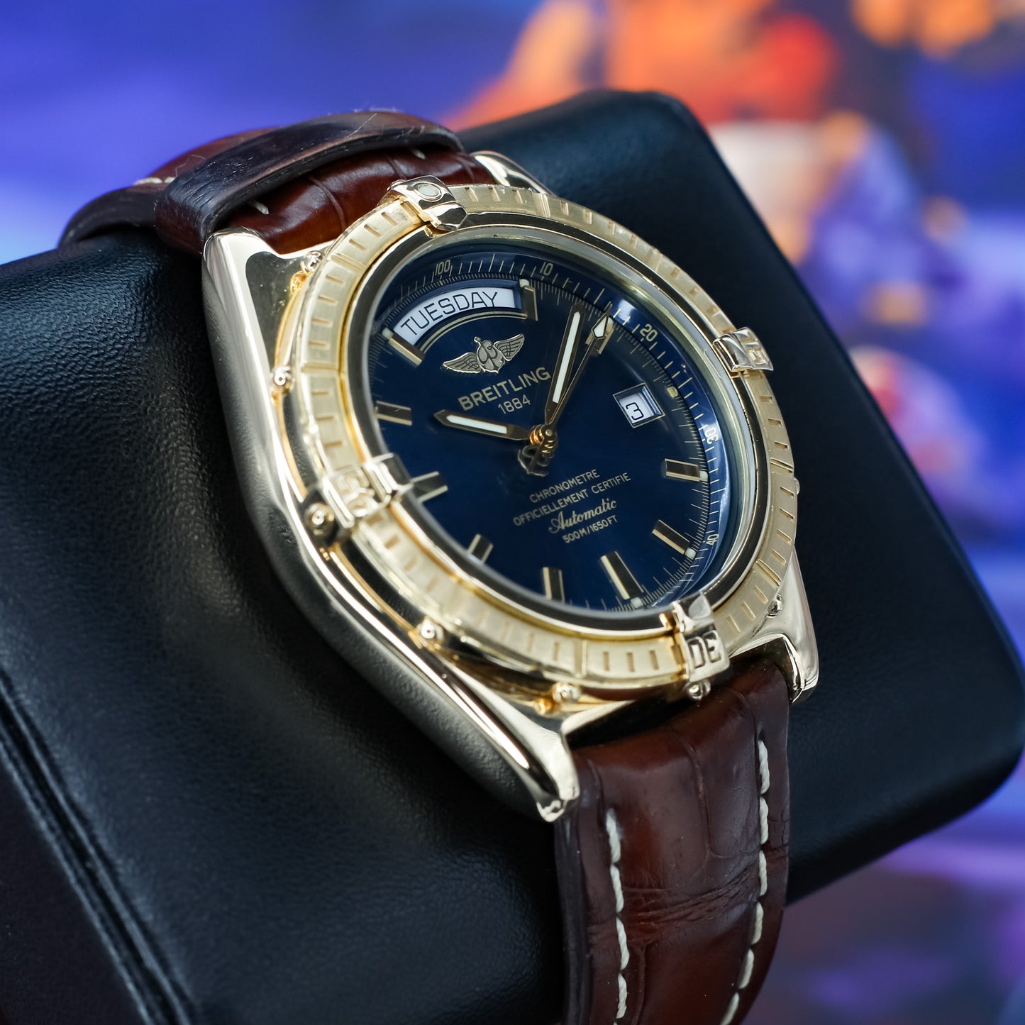 Breitling Windrider Headwind Daydate Blue Dial - K45355