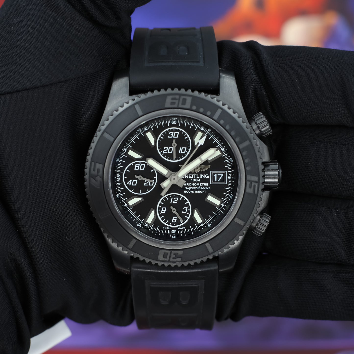 Breitling Superocean II Black PVD Special Edition Complete - M13341