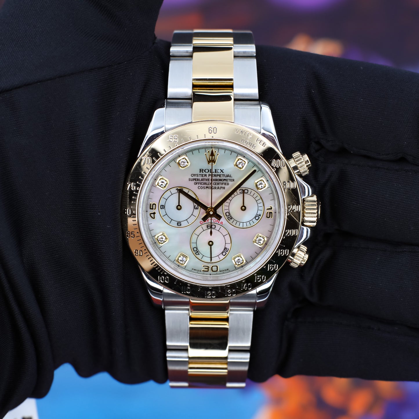 Rolex Daytona Mother Of Pearl Diamond Two Tone - 116523
