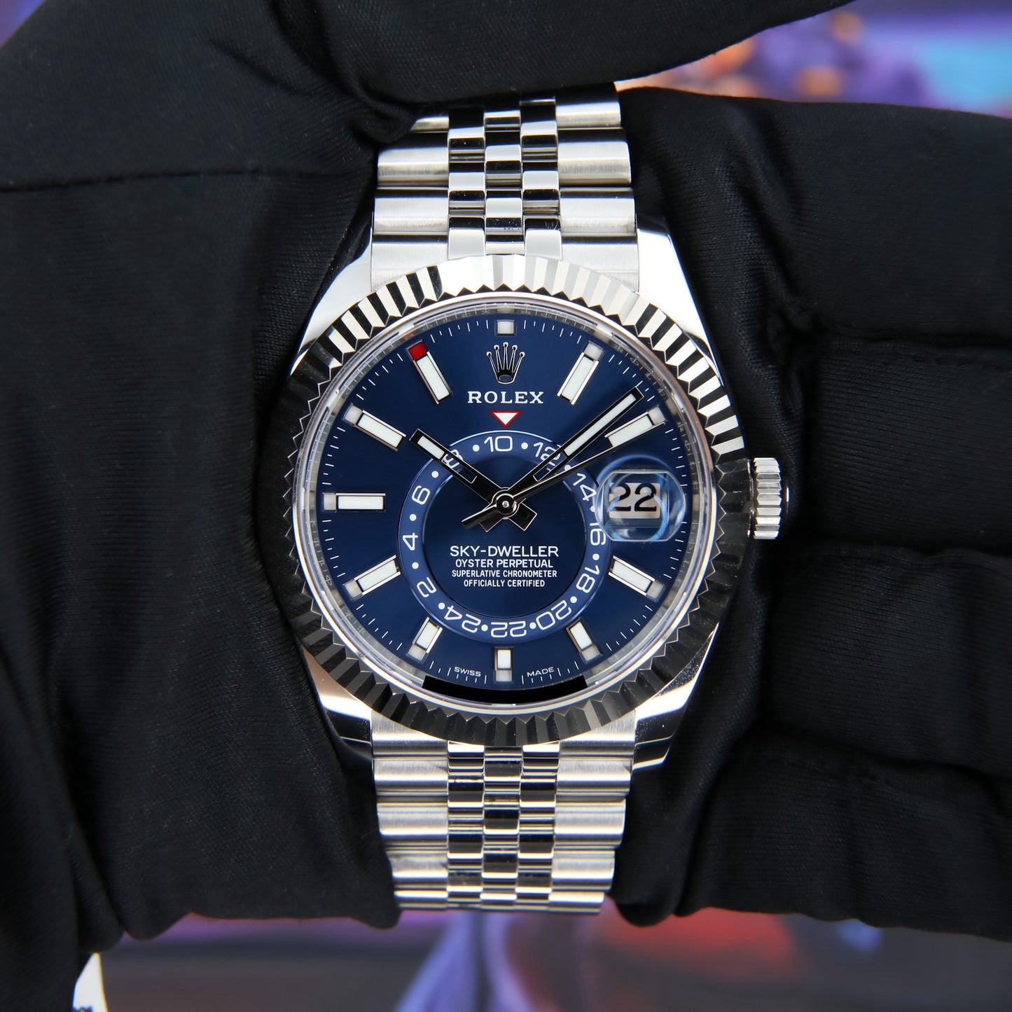 Rolex Sky-Dweller Blue Dial Jubilee 2022 Complete - 326934