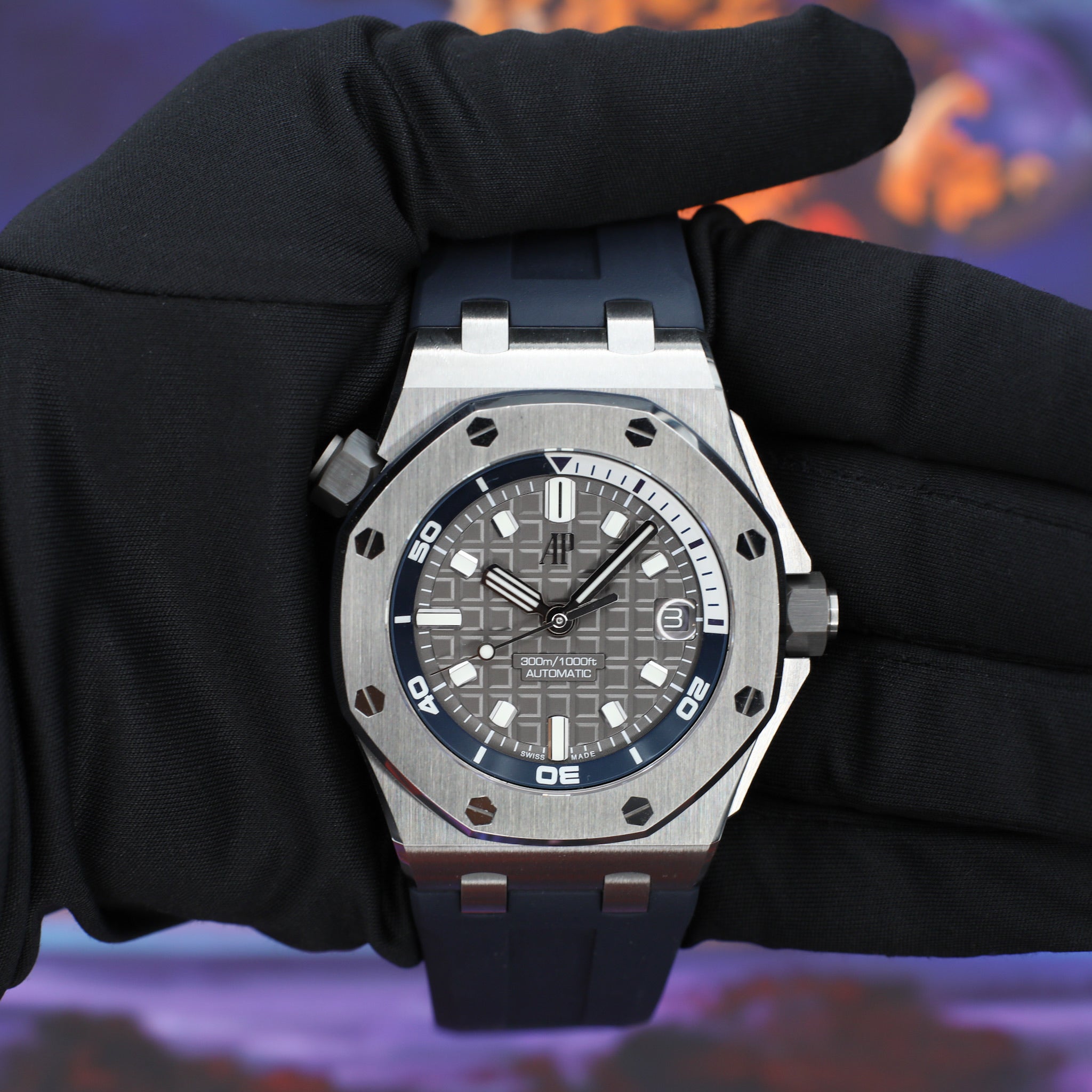 Audemars Piguet Royal Oak Offshore Diver Steel Slate Grey Dial 2024 Complete - 15720ST