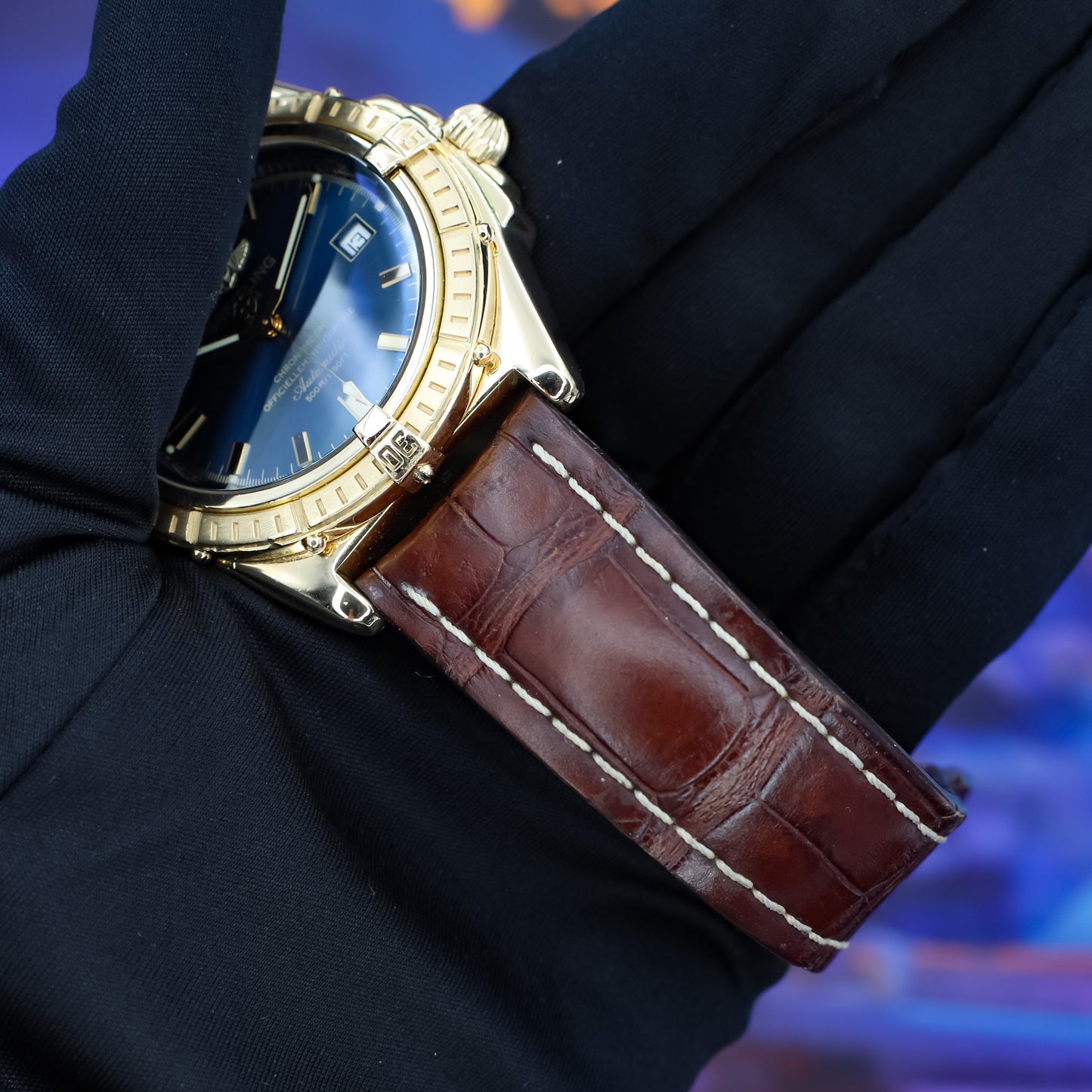 Breitling Windrider Headwind Daydate Blue Dial - K45355