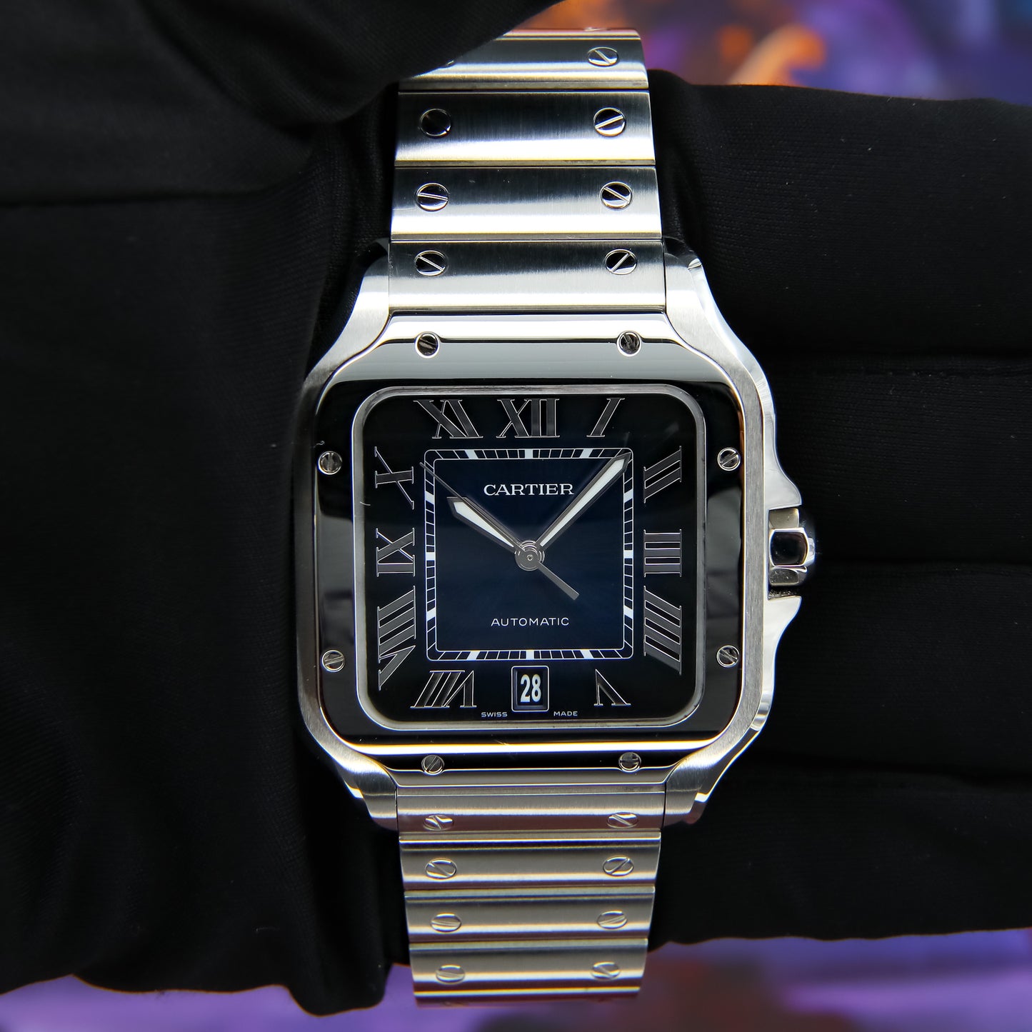 Cartier Santos Blue 2025 Complete - WSSA0071