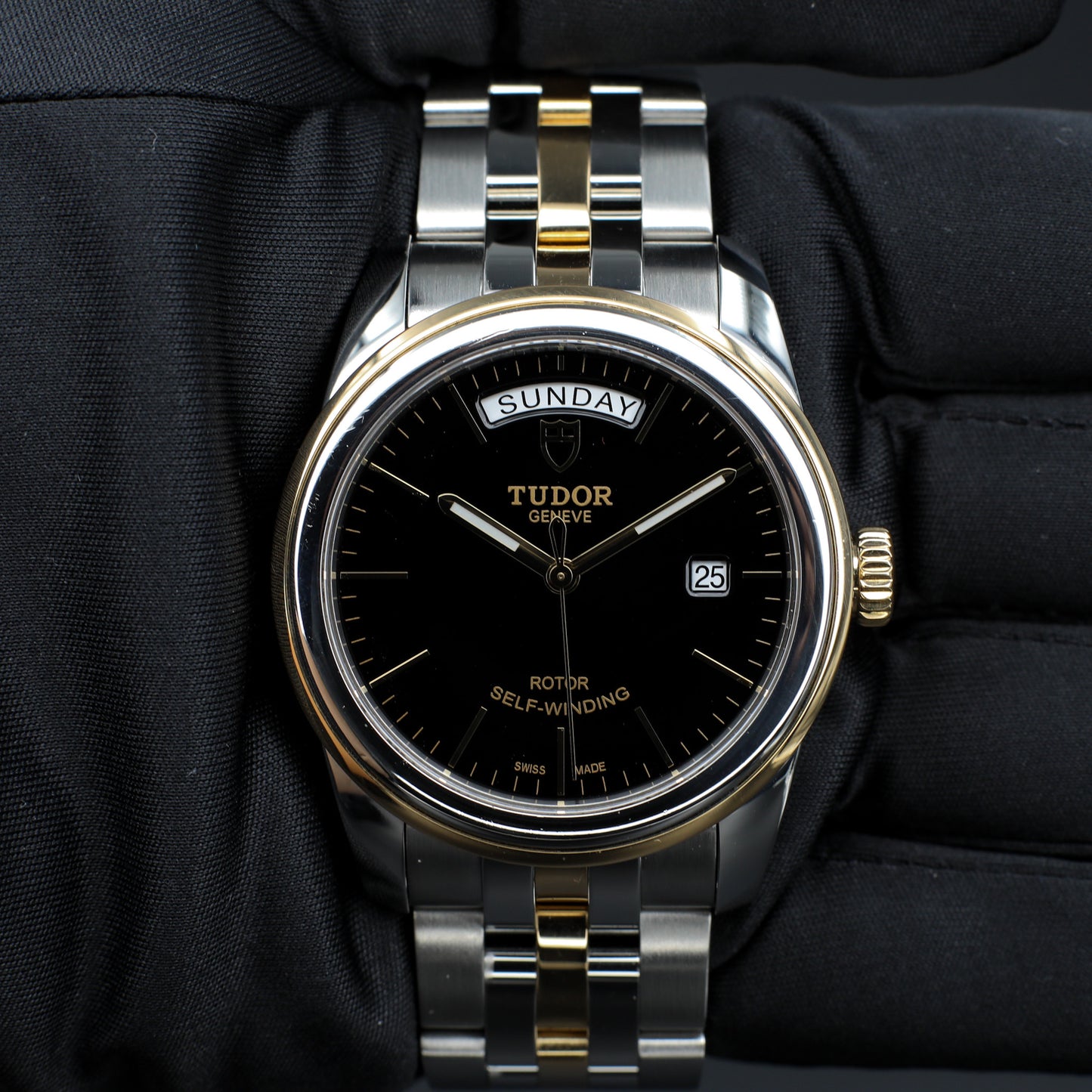 Tudor Glamour Date 2 Tone Black Dial - 56003