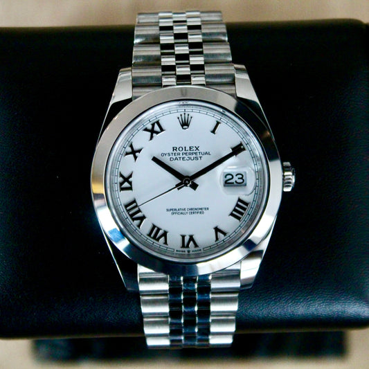 Rolex Datejust White Roman Dial 41mm - 126300