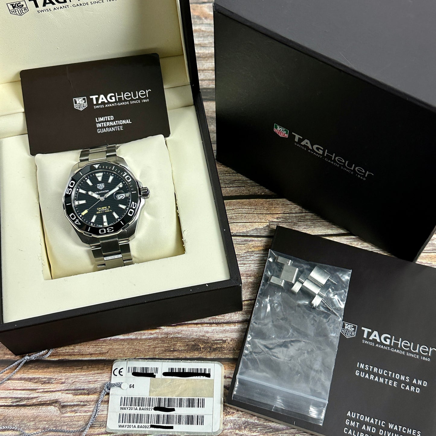 TAG Heuer Aquaracer Black Dial - WAY201A.BA0927