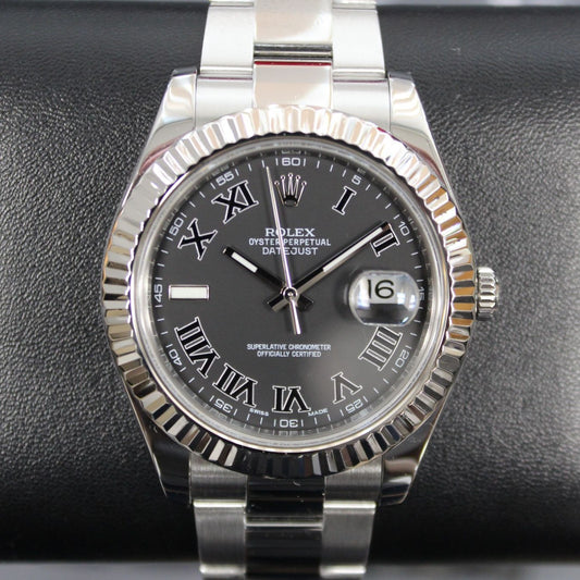 Rolex Datejust II Black Roman - 116334