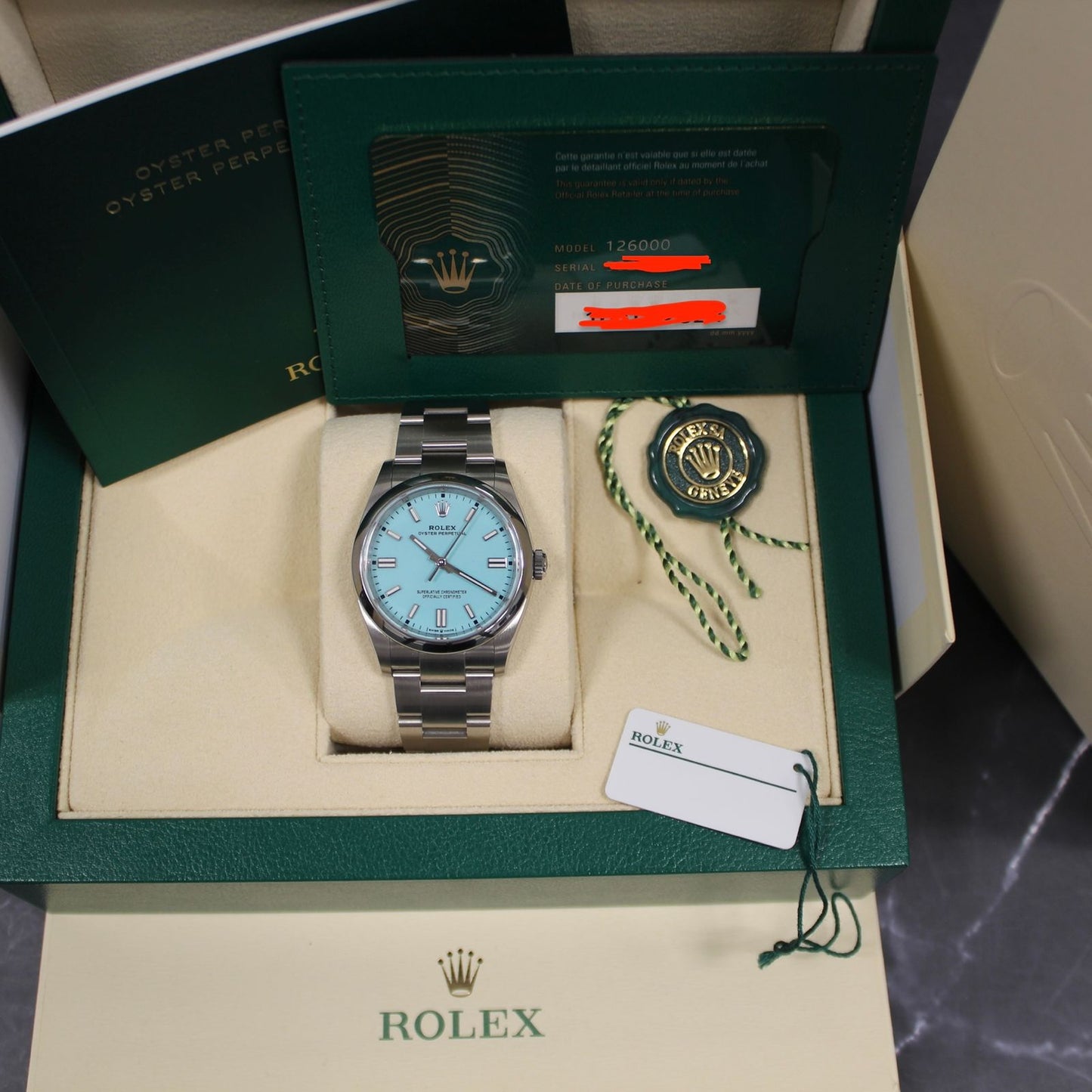 Rolex Oyster Perpetual - 126000 Tiffany Dial