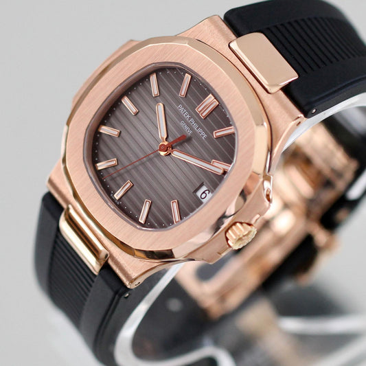 Patek Philippe Nautilus Rose Gold Leather - 5711R