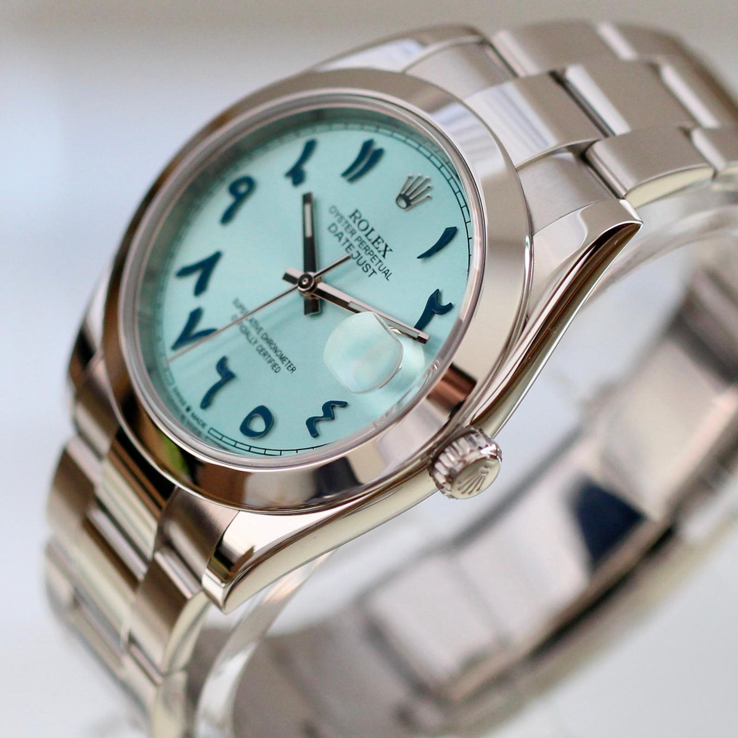 Rolex Datejust 41 Ice Blue Arabic Dial Complete Set - 126300