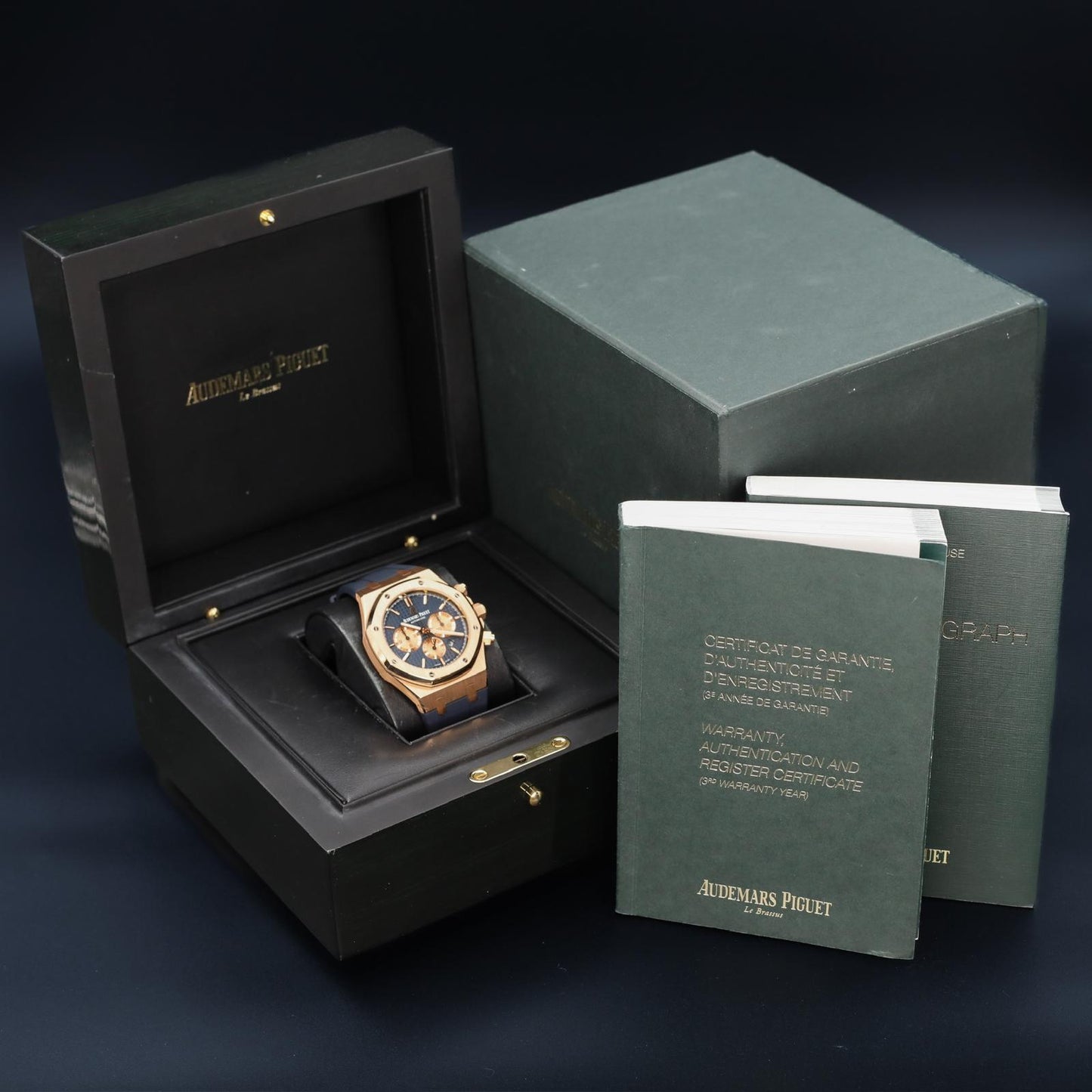 Audemars Piguet Royal Oak Chrono 41 Rose Gold Blue Dial - 26331OR