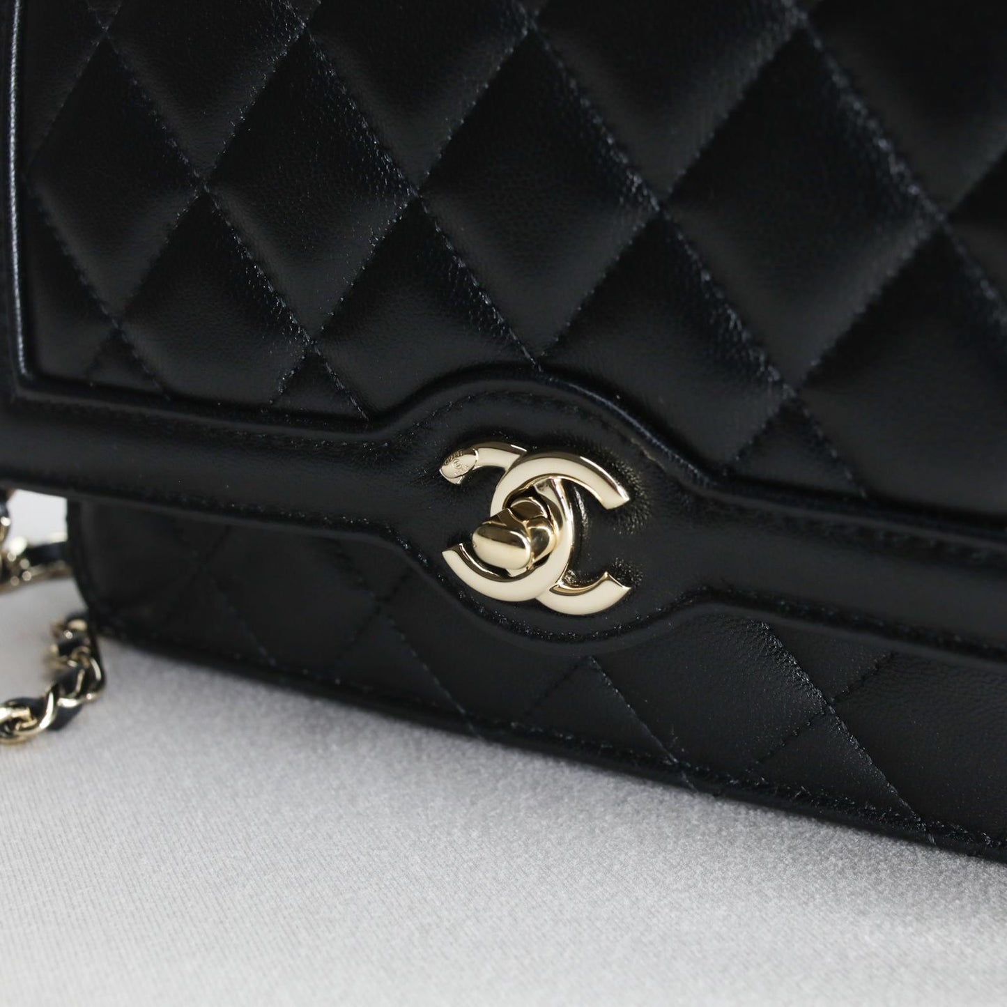 Chanel 24B Wallet on Chain (WOC) – Grained Calfskin & Champagne Gold Hardware