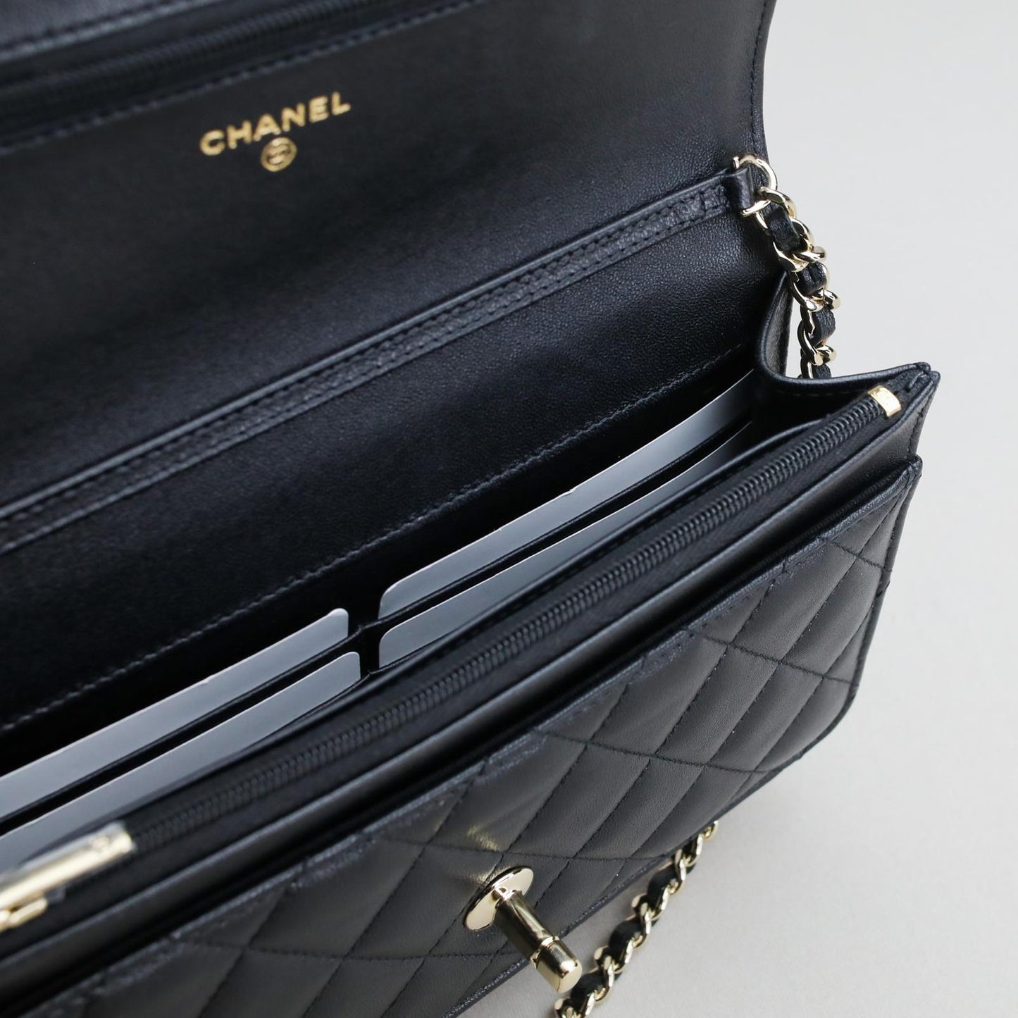 Chanel 24B Wallet on Chain (WOC) – Grained Calfskin & Champagne Gold Hardware